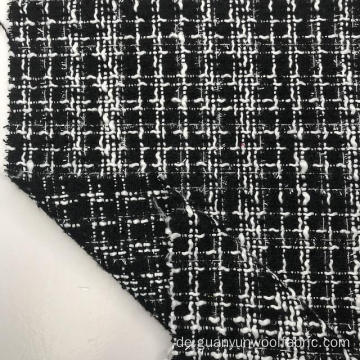 Metallic Polyester Plaid gewebter Woll -Tweedstoff